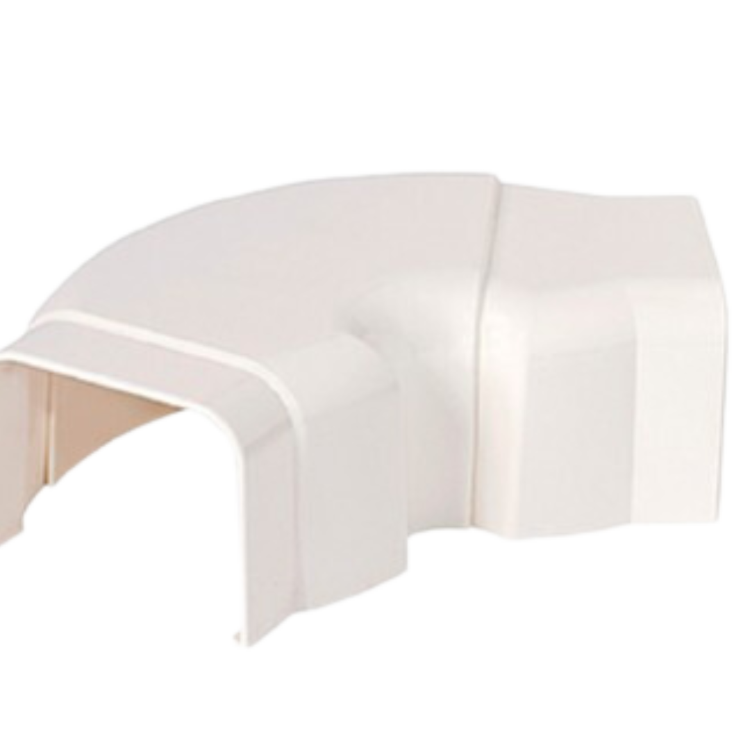 Canalplast Traploos verstelbare bocht Wit 70×55 mm